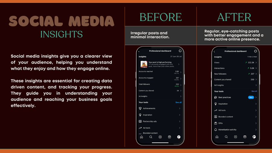 222k views monthly insights screenshot